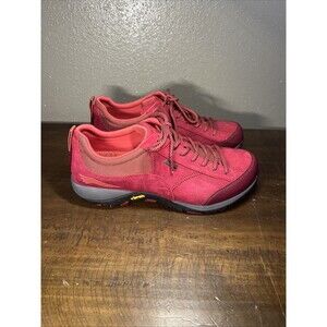 Dansko Paisley Shoes Red Womens Suede Vibram Waterproof EU 40 US 9.5